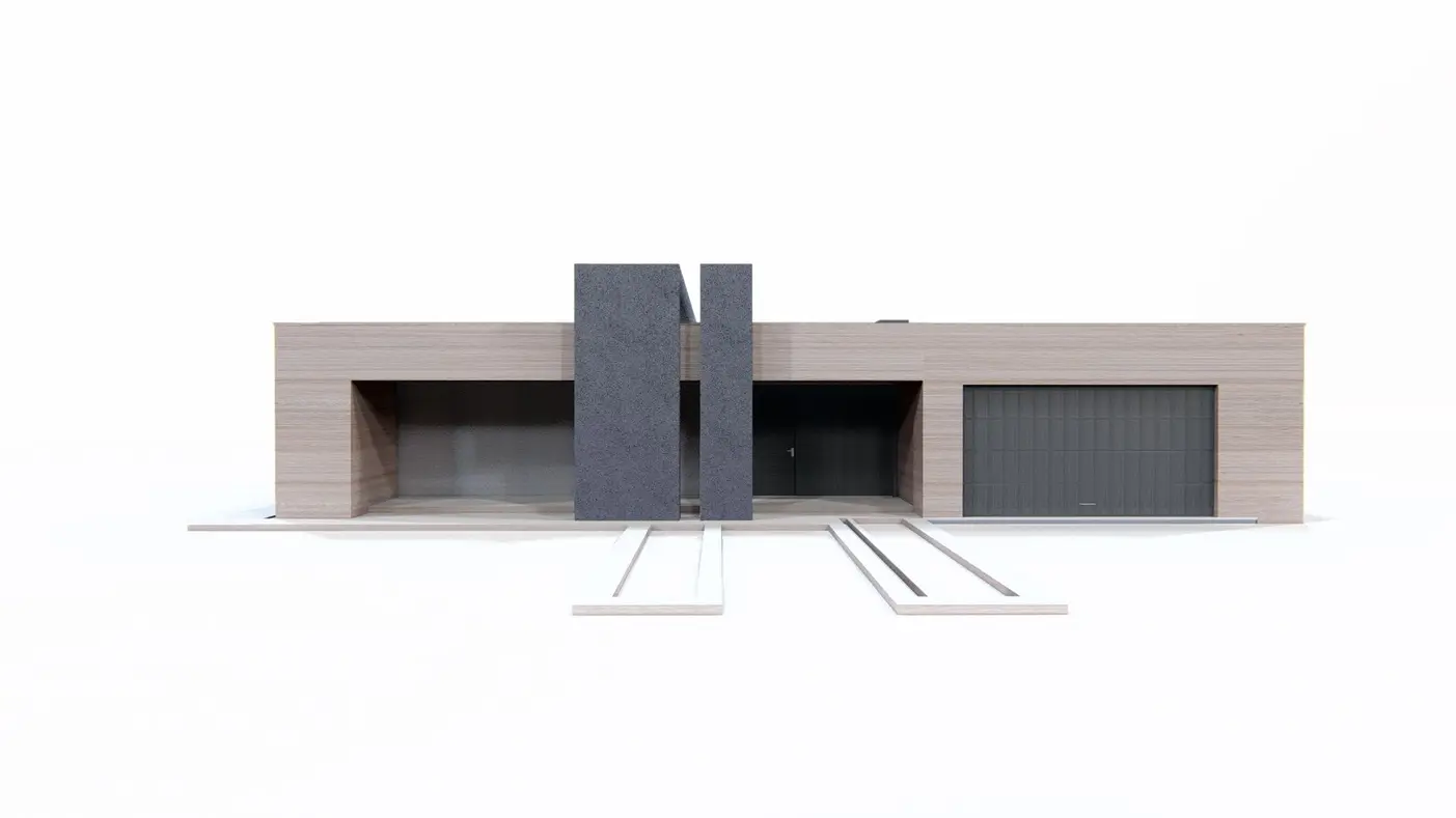 Mājas projekts  - Moderns viensstāvu mājas projekts - Zx158