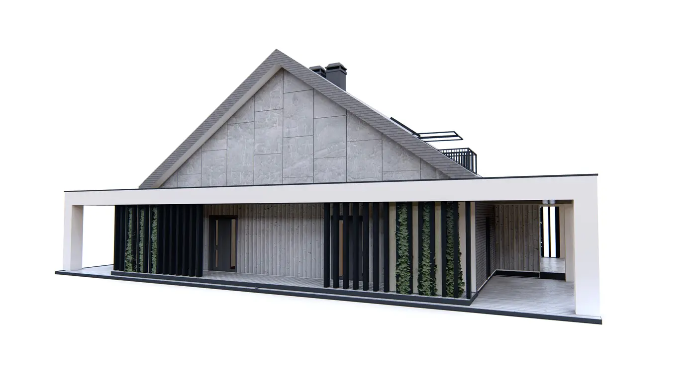 Gotowy projekt domu  - Segment, który po zbliźniaczeniu przypomina dom jednorodzinny