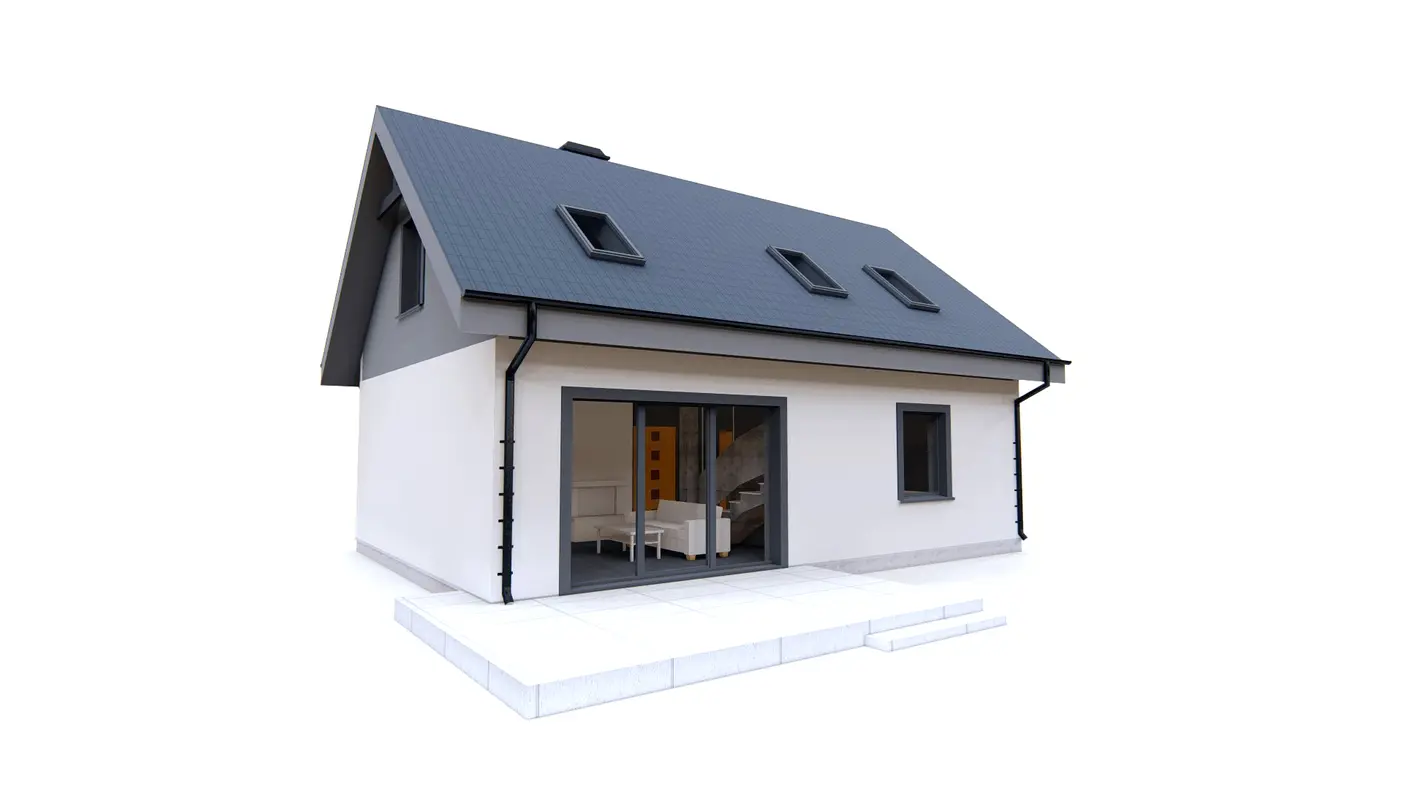 Home project  - Projekt domu na małą działkę, tani w budowie, ekonomiczny w użytkowaniu.