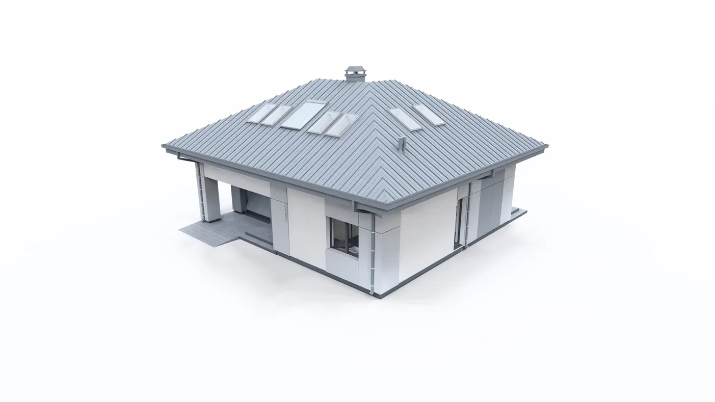 Home project  - Dom parterowy z poddaszem użytkowym