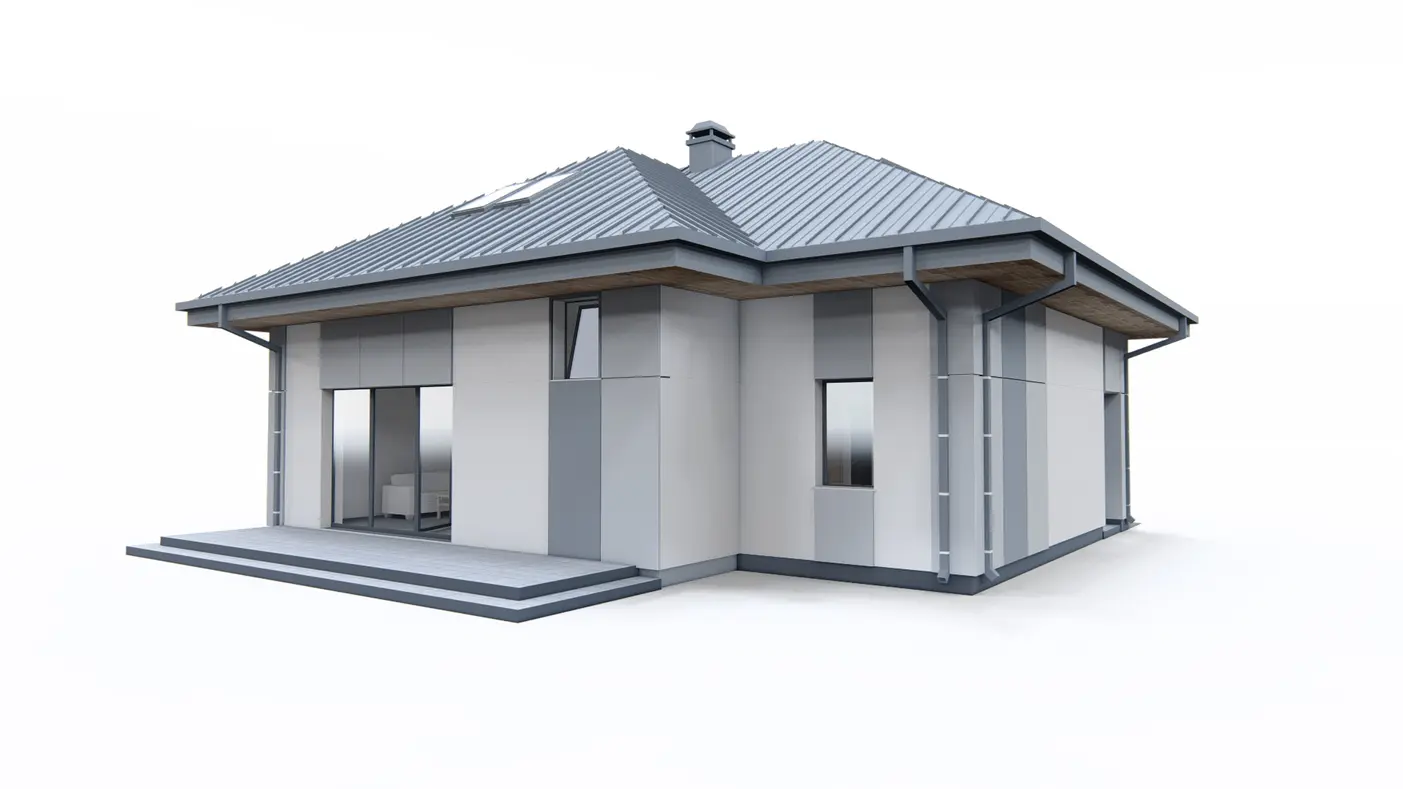 Home project  - Dom parterowy z poddaszem użytkowym