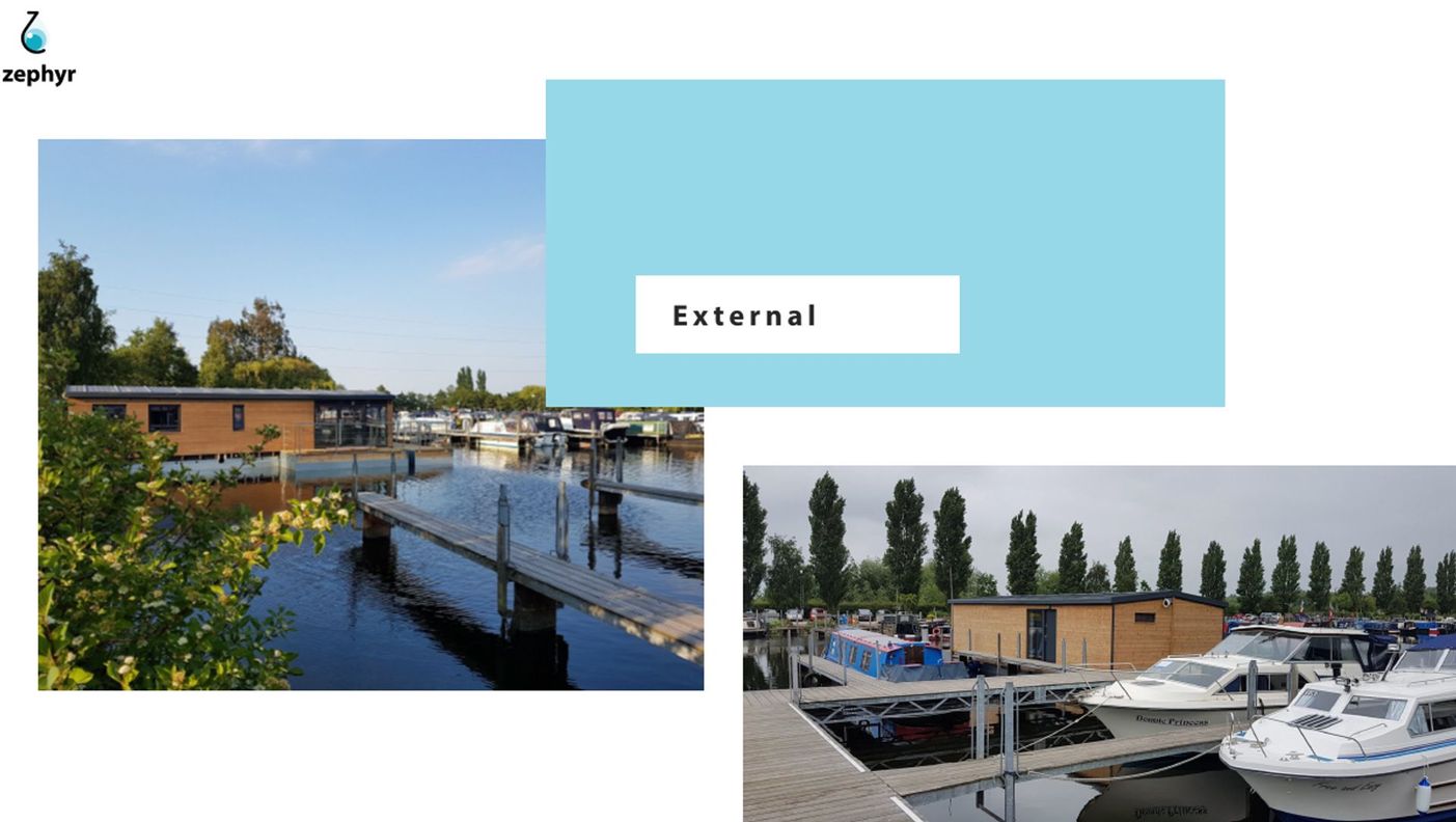 Mājas projekts  - Moderna māja uz ūdens ar guļamistabu un dzīvojamo zonu - Zw1