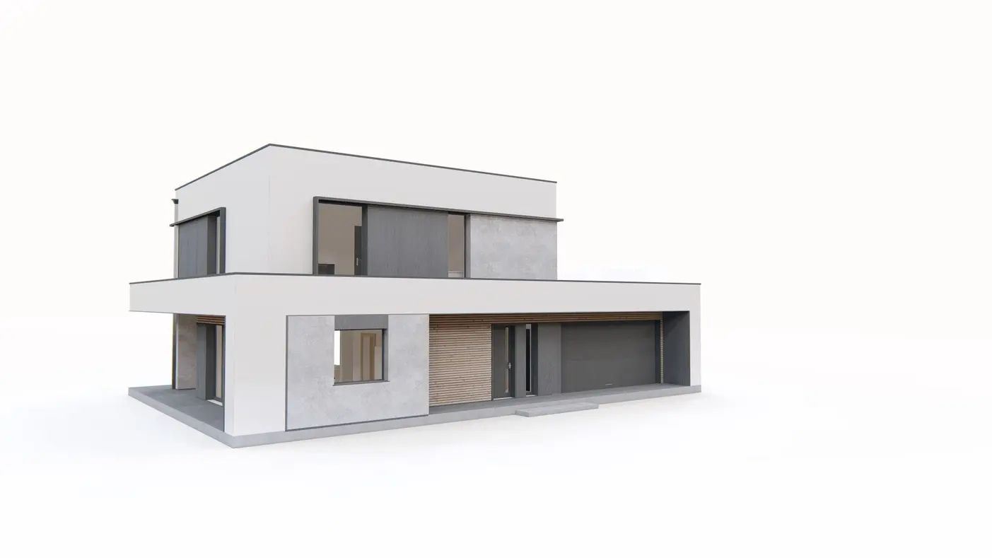 Mājas projekts  - Modernas mājas projekts ar garāžu 2 automašīnām - Zx172