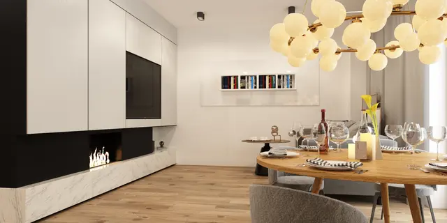 gotowy projekt domu ZB44 – aranżacja wnętrz, Nowoczesny bliźniak dwulokalowy z niezależnymi mieszkaniami i osobnym wejściem