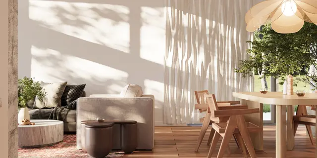 gotowy projekt domu Z402 – aranżacja wnętrz, Parterowy dom z garażem i salonem od południa