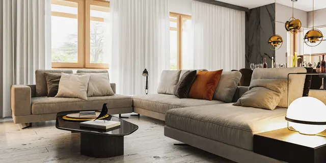 gotowy projekt domu Z555 – aranżacja wnętrz, Nowoczesny dom z oryginalnymi elementami wykończenia dla dużej rodziny