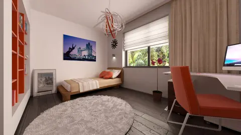 gotowy projekt domu Z241 D (pf) – aranżacja wnętrz, Dom parterowy z dachem dwuspadowym oraz płytą fundamentową.