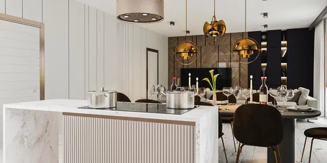 gotowy projekt domu Z555 D – aranżacja wnętrz, Nowoczesny dom z oryginalnymi elementami wykończenia dla dużej rodziny