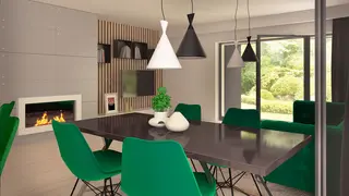 gotowy projekt domu Z388 D A – aranżacja wnętrz, Wariant ze zmienionym układem funkcjonalnym i instalacjami