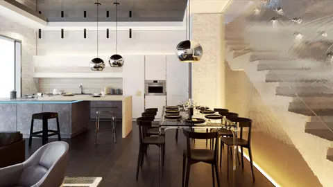 gotowy projekt domu Zx204 B 30 – aranżacja wnętrz, Wariant ze zmienionym układem wnętrza oraz dachem 30 st.