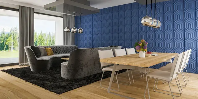 gotowy projekt domu Zx87 + – aranżacja wnętrz, Powiększona wersja nowoczesnego projektu Zx87 z wiatą na dwa samochody