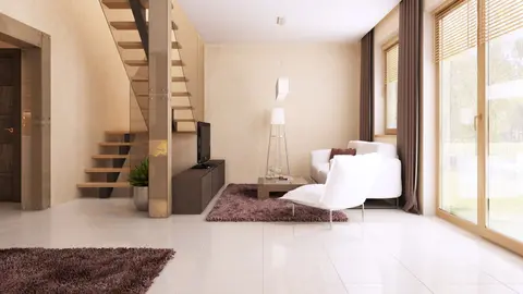 gotowy projekt domu Z1 A D – aranżacja wnętrz, Projekt z kalenicą równoległą do frontu działki oraz innymi instalacjami