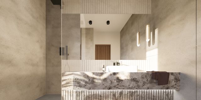 gotowy projekt domu Zx214 + – aranżacja wnętrz, Powiększony wariant domu z płaskim dachem i garażem dwustanowiskowym.