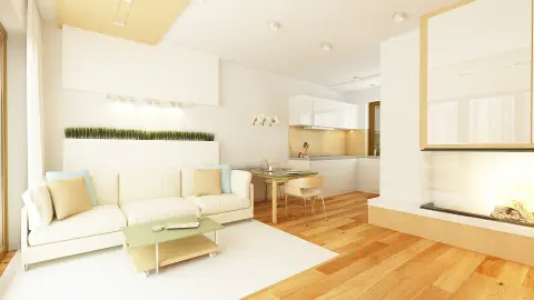 gotowy projekt domu Z262 D DzF – aranżacja wnętrz, Projekt z budową w technologii drewnianej prefabrykowanej- Dom z Fabryki