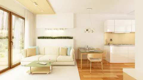 gotowy projekt domu Z262 D DzF – aranżacja wnętrz, Projekt z budową w technologii drewnianej prefabrykowanej- Dom z Fabryki