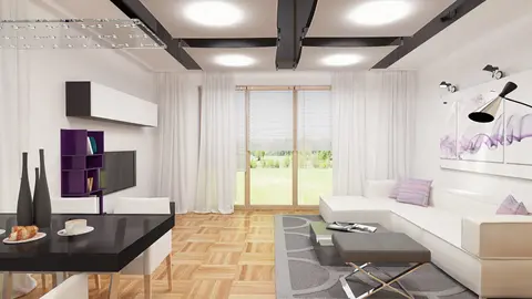 gotowy projekt domu Z255 D a EkoDom – aranżacja wnętrz, Kompaktowy dom z kuchnią i kotłownią od frontu oraz opcją adaptacji poddasza.