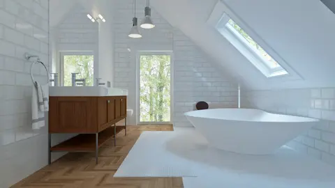 gotowy projekt domu Z226 D EcoDom – aranżacja wnętrz, Wygodny, kompaktowy dom z poddaszem użytkowym, nowoczesną lukarną.
