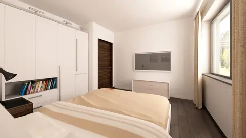 gotowy projekt domu Z241 D EcoDom – aranżacja wnętrz, Dom parterowy z dachem dwuspadowym. Tani w budowie i eksploatacji.