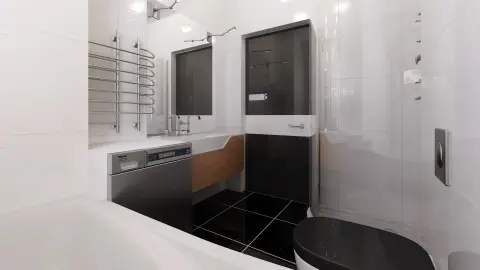 gotowy projekt domu Z7 P OPTIMUS – aranżacja wnętrz, Wariant z poddaszem w technologii drewnianej prefabrykowanej "Domy Przyszłości"