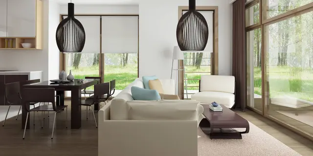 gotowy projekt domu Z113 GLp – aranżacja wnętrz, Tradycyjny dom z poddaszem, garażem z dachem pulpitowym, 4 pokojami i wykuszem