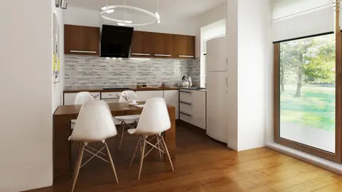 home project Z60 – interior arrangement, Mały, zgrabny i tani w budowie dom z werandą. Sprawdzi się również jako letniskowy.