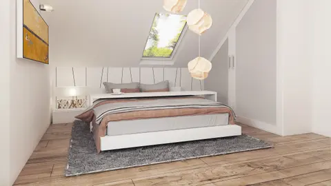 gotowy projekt domu Z296 – aranżacja wnętrz, Przytulny dom jednorodzinny z użytkowym poddaszem, na wąską działkę 