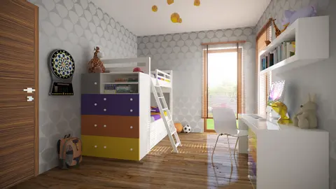 home project Zx102 – interior arrangement, Nowoczesny dom parterowy z garażem dwustanowiskowym.