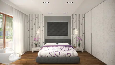 home project Zx102 – interior arrangement, Nowoczesny dom parterowy z garażem dwustanowiskowym.