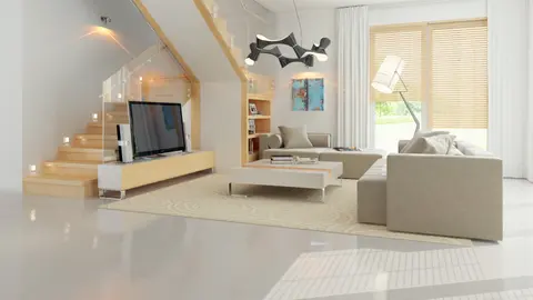 gotowy projekt domu Zx114 – aranżacja wnętrz, Nowoczesna rezydencja z garażem na dwa auta, gabinetem na parterze, dużą kotłownią
