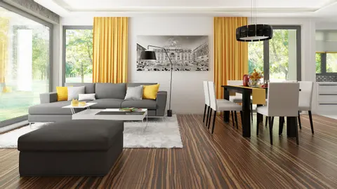home project Zx103 – interior arrangement, Nowoczesny dom z płaskim dachem,czterema sypialniami i garażem dwustanowiskowym.
