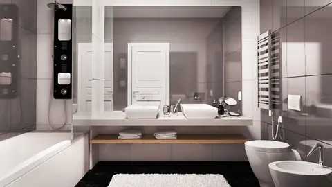 home project Zx103 – interior arrangement, Nowoczesny dom z płaskim dachem,czterema sypialniami i garażem dwustanowiskowym.