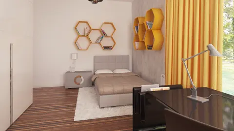 home project Zx103 – interior arrangement, Nowoczesny dom z płaskim dachem,czterema sypialniami i garażem dwustanowiskowym.