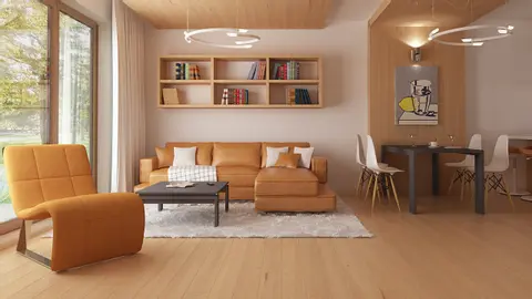 home project Z69 – interior arrangement, Wygodny, parterowy dom z 3 sypialniami, przestronnym salonem i zadaszonym tarasem.