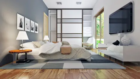 gotowy projekt domu Zx105 – aranżacja wnętrz, Parterowy dom w stylu modern z obszernymi, jasnymi wnętrzami na planie kwadratu