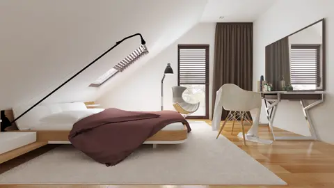 home project Z101 v2 – interior arrangement, Wariant projektu z podwyższoną ścianką kolankową.