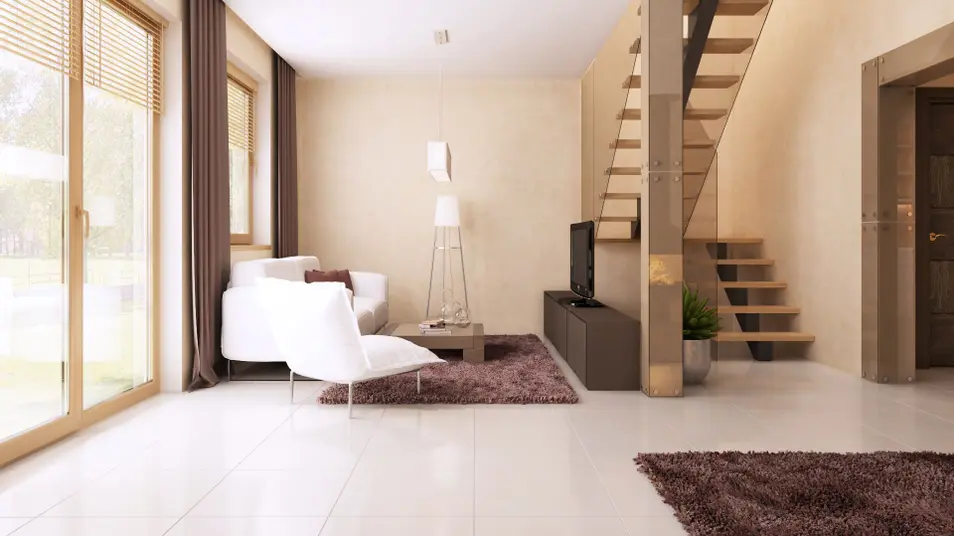 gotowy projekt domu Z4 D bl GP – aranżacja wnętrz, Projekt w technologii drewnianej bez lukarn z garażem bocznym