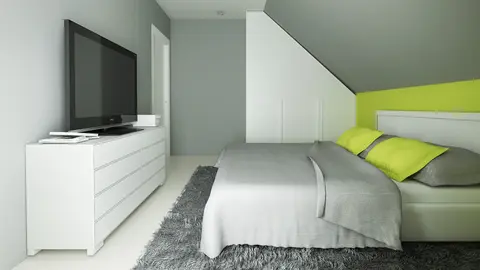 home project Z174 – interior arrangement, Dom z poddaszem użytkowym na bardzo wąską działkę 