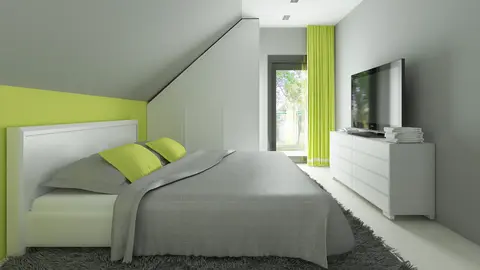 home project Z174 – interior arrangement, Dom z poddaszem użytkowym na bardzo wąską działkę 