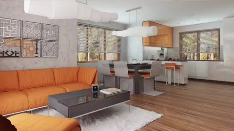 home project Z178 a – interior arrangement, Wersja z dodatkowym pokojem na parterze i nowoczesnymi elewacjami.