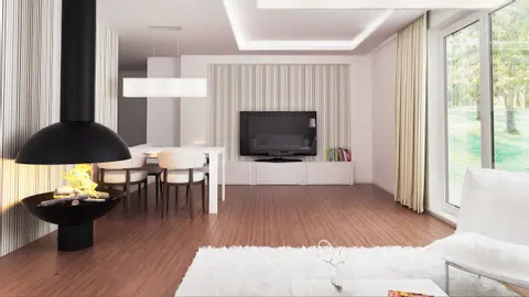 home project Z251 GL2 – interior arrangement, wariant z garażem 2-stanowiskowym. 