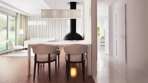 home project Z251 GL2 – interior arrangement, wariant z garażem 2-stanowiskowym. 