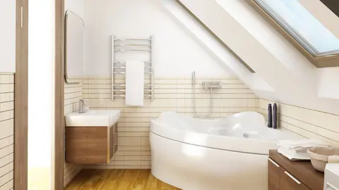 gotowy projekt domu Z302 – aranżacja wnętrz, Dom na wąską działkę z poddaszem użytkowym i z ogrzewaniem gazowym.