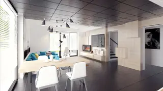 home project Z306 – interior arrangement, Dom z poddaszem użytkowym i 2-stanowiskowym garażem