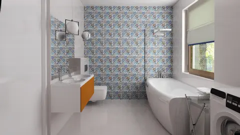home project Z308 – interior arrangement, Mały, parterowy dom z prostym dwuspadowym dachem z ogrzewaniem na paliwo stałe. 