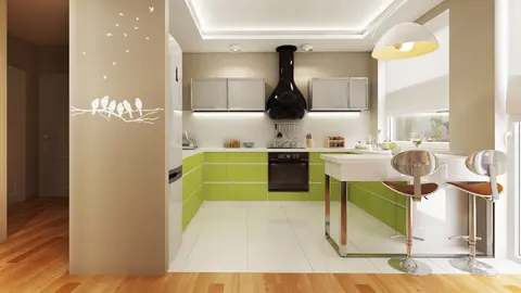 gotowy projekt domu Z78 – aranżacja wnętrz, Projekt domu parterowego z kuchnią i salonem od ogrodu, tani w budowie.