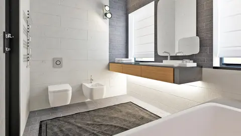 home project Zx63 A – interior arrangement, Piętrowy, nowoczesny dom z płaskim dachem i z garażem jednostanowiskowym.