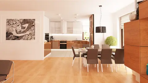 home project Z281 stu – interior arrangement, wariant ze stropem betonowym