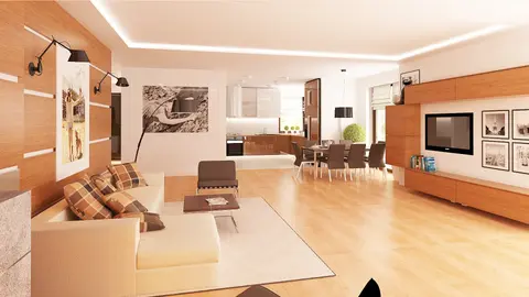 home project Z281 stu – interior arrangement, wariant ze stropem betonowym