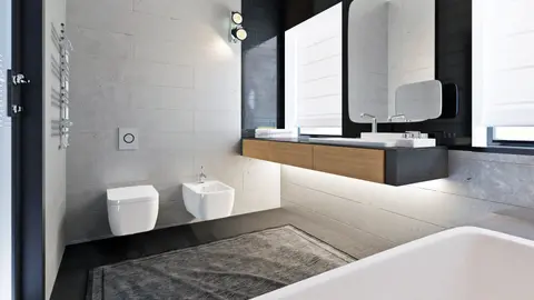 home project Zx63 B – interior arrangement, Nowoczesny dom z dachem kopertowym