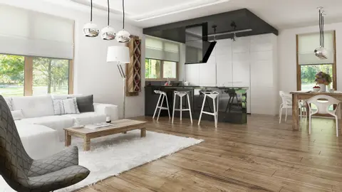 gotowy projekt domu Zx57 – aranżacja wnętrz, Nowoczesny parterowy dom o powierzchni użytkowej 81 m2.